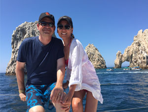 Author Rosa Easton and husband Mark in Cabo