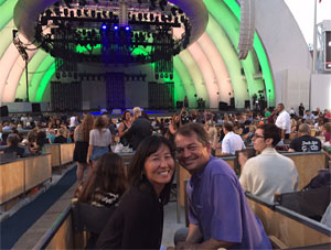 Rosa Easton, Author, and her husband at Hollywood Bowl