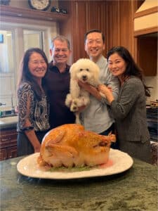 Proud Co-parents with Joey at Thanksgiving