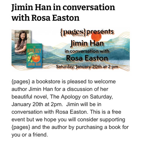 Event flyer - Rosa Easton and Jimin Han