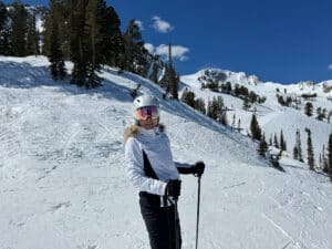 Rosa Easton on the slopes in Utah