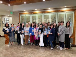 Rosa and others with Relative Strangers books