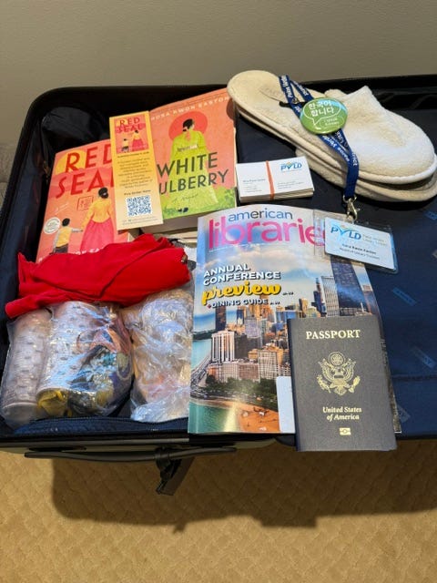 My suitcase for trip to Chicago for ALA 2026