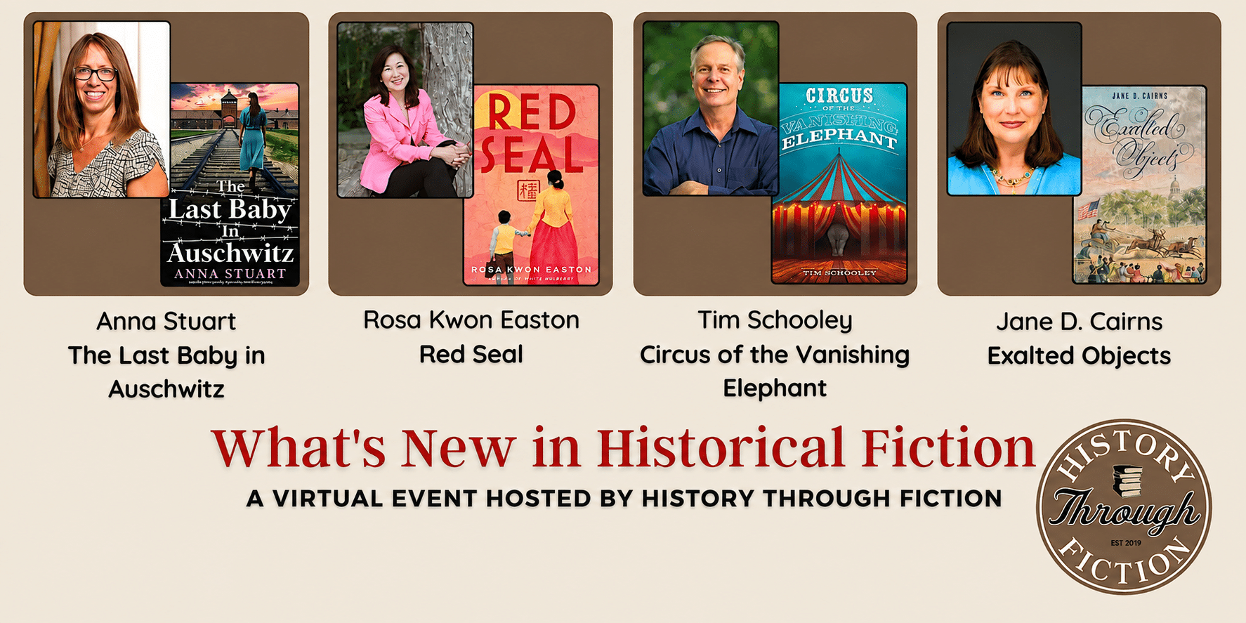 What's new in historical fiction virtual even virtual event on September 17, 2026