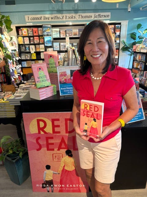 Rosa Kwon Easton at Pages a Book Store with Red Seal, her second novel